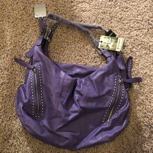 B. Makowsky Glove Leather Zip Top Satchel